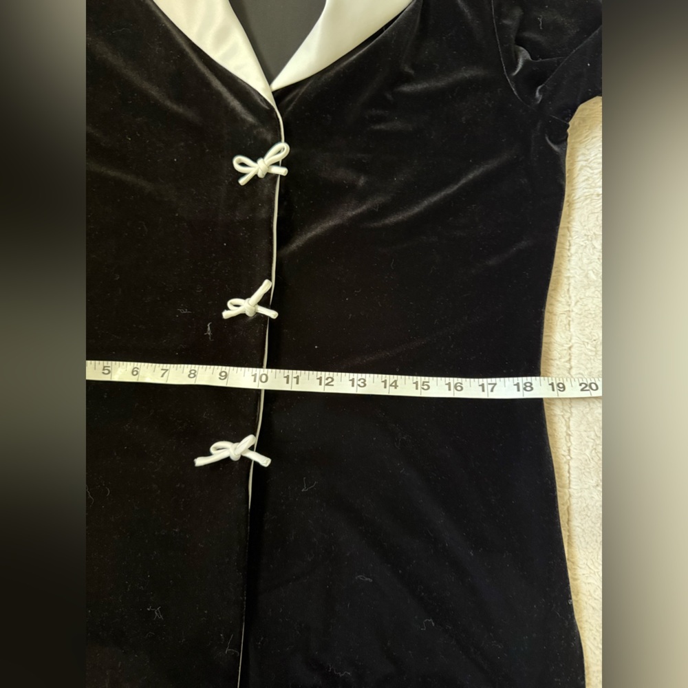 Vintage Coldwater Creek Velvet Satin Bow Details Cocktail Formal Jacket - Picture 12 of 12